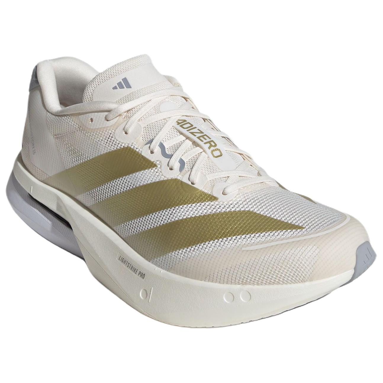 Adidas Adizero Boston 13 Cushioning Breathable Rebound Low top Training Racing Running Shoes Men’s White Gold