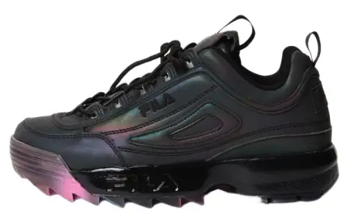 FILA Disruptor II Abrasion Resistant Cushioning Low top Running Shoes Women's Black Pink