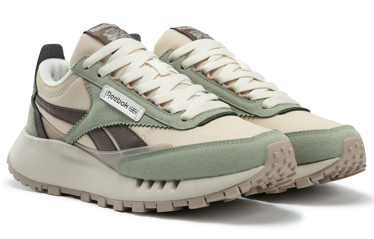 Reebok CL LEGACY W+ Low top Running Shoes Unisex Beige Green