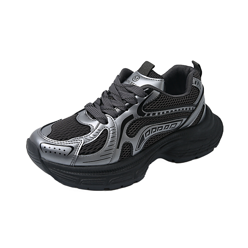 TONYBEAR Running Shoes Women’s Mid Top Beige/Dark Gray/Purple