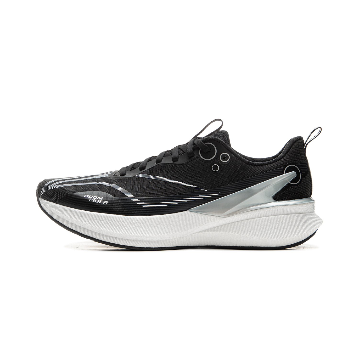 LiNing Red Rabbit 8PRO full-length silk upper marathon professional plateless competition fabric shock-absorbing anti-slip wear-resistant breathable light rebound low-top training body test racing running shoes men's black