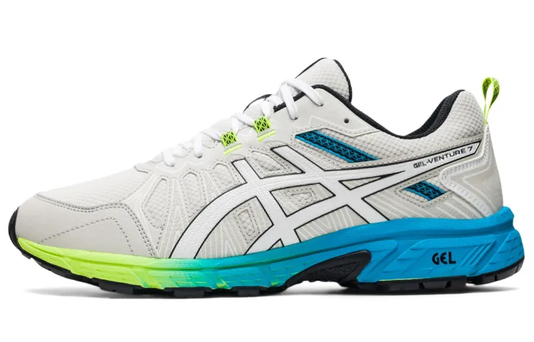 Asics Gel Venture 7 Leather Low top Running Shoes Men's White