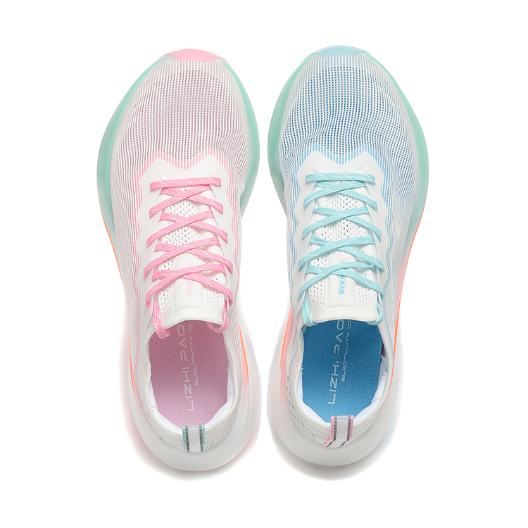 LIZHIPAO Running Shoes Unisex Low Top Mismatched Color/Neon White & Pink & Blue