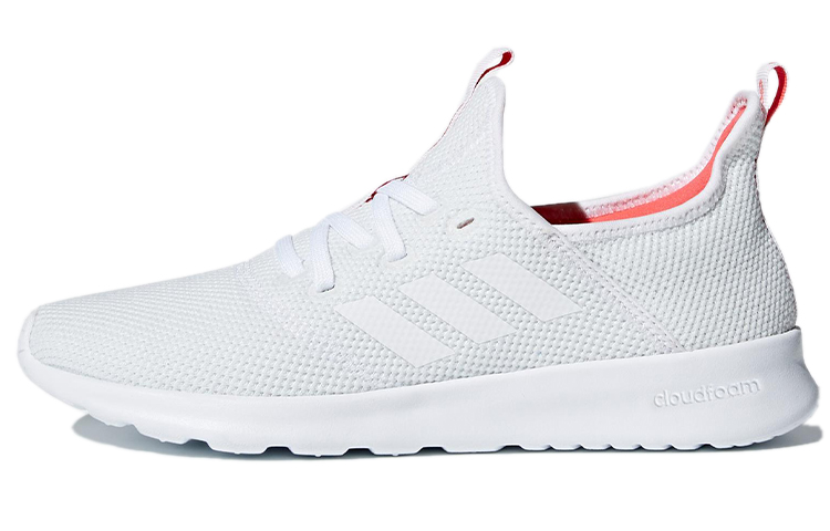 Adidas Cloudfoam Pure Sports Fabric Abrasion Resistant Abrasion Resistant Low top Running Shoes Women's White
