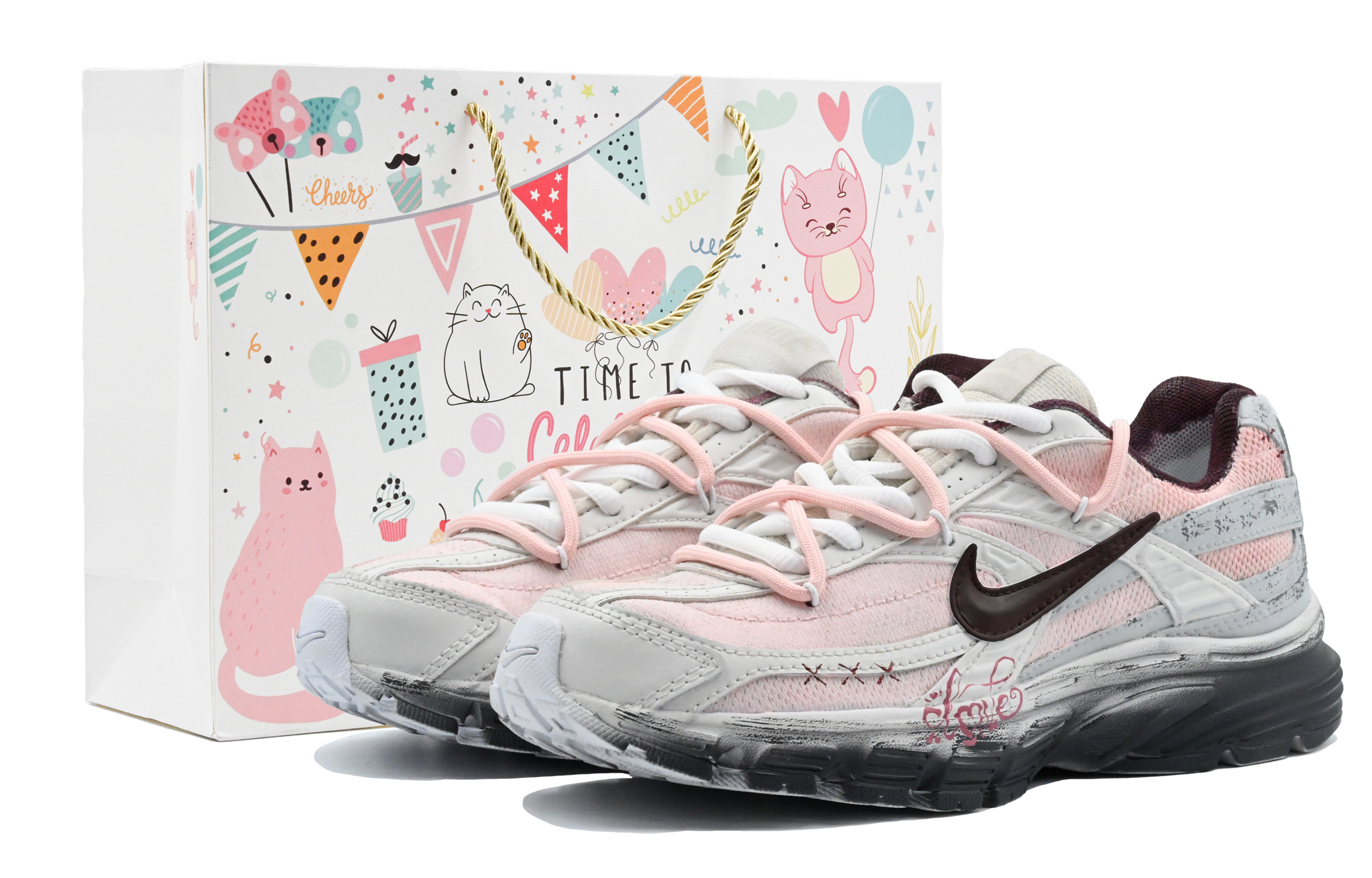 Nike Initiator Low top Running Shoes Unisex Beige Pink