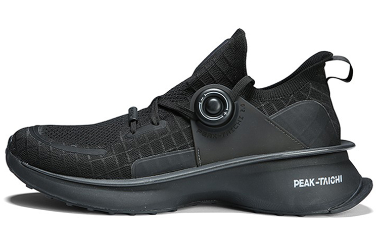 PEAK Tai Ji2.0 Fabric Cushioning Slip Resistant Abrasion Resistant Low top Taichi Running Shoes Men’s Black
