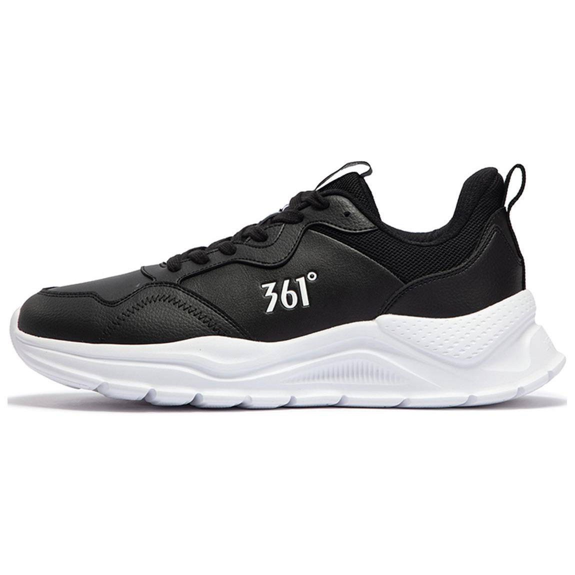 361° Cushioning Abrasion Resistant Lightweight Low top Casual Running Shoes Men’s Black White