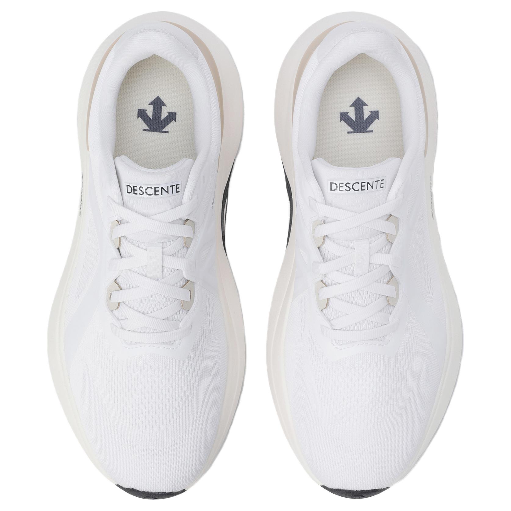 DESCENTE Alpha Support Slip Resistant Abrasion Resistant Low top Training City Commuting Running Shoes Unisex White
