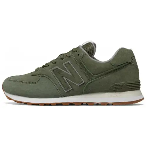 New Balance NB 574 Comfortable Textile, Synthetic Leather Low top Running Shoes Men's Army Green