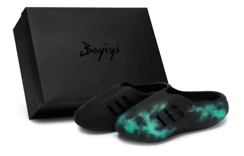 Adidas Originals AdiFOM IIInfinity Mules Abrasion Resistant Abrasion Resistant Closed Toe Slippers Unisex Black Green