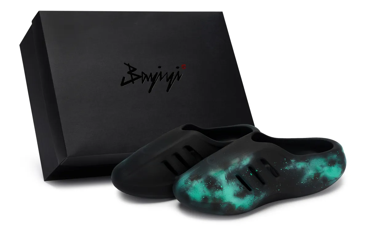 Adidas Originals AdiFOM IIInfinity Mules Abrasion Resistant Abrasion Resistant Closed Toe Slippers Unisex Black Green
