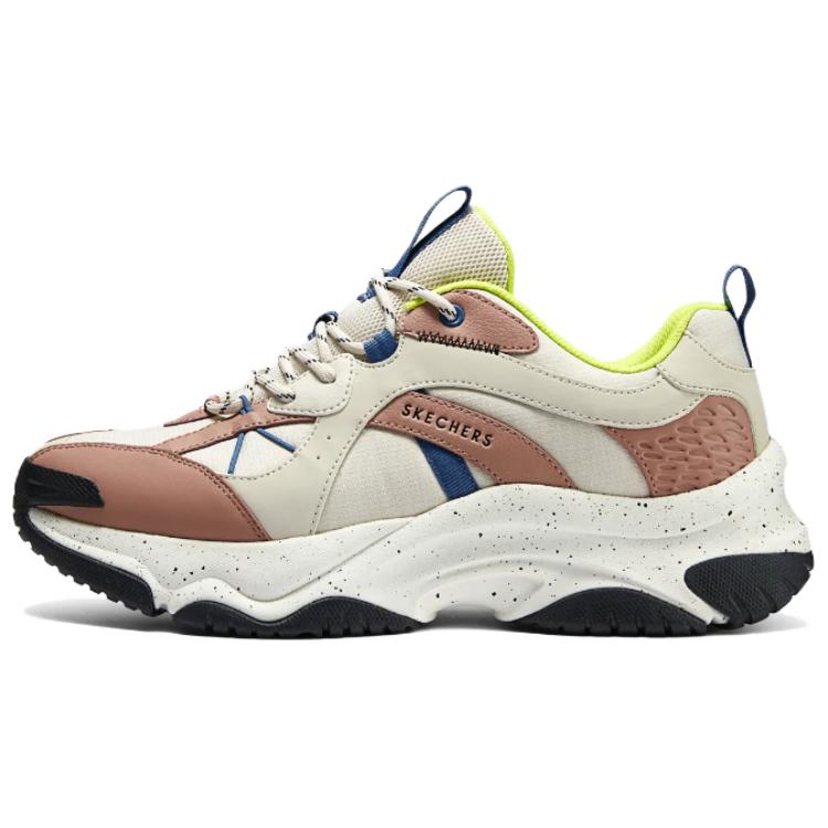 Skechers Skechers Street Moon Shoes Casual Versatile Shock Absorbing Wear Resistant Low Top Running Shoes Men's White Brown