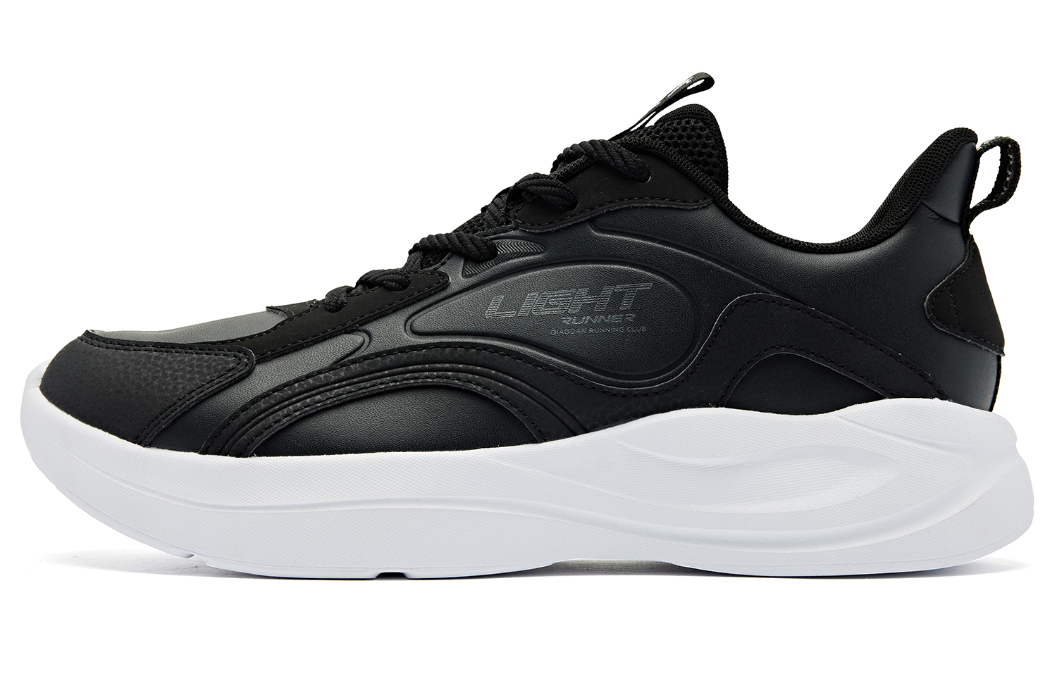 QIAODAN Cushioning Abrasion Resistant Lightweight Low top Running Shoes Men’s Black White