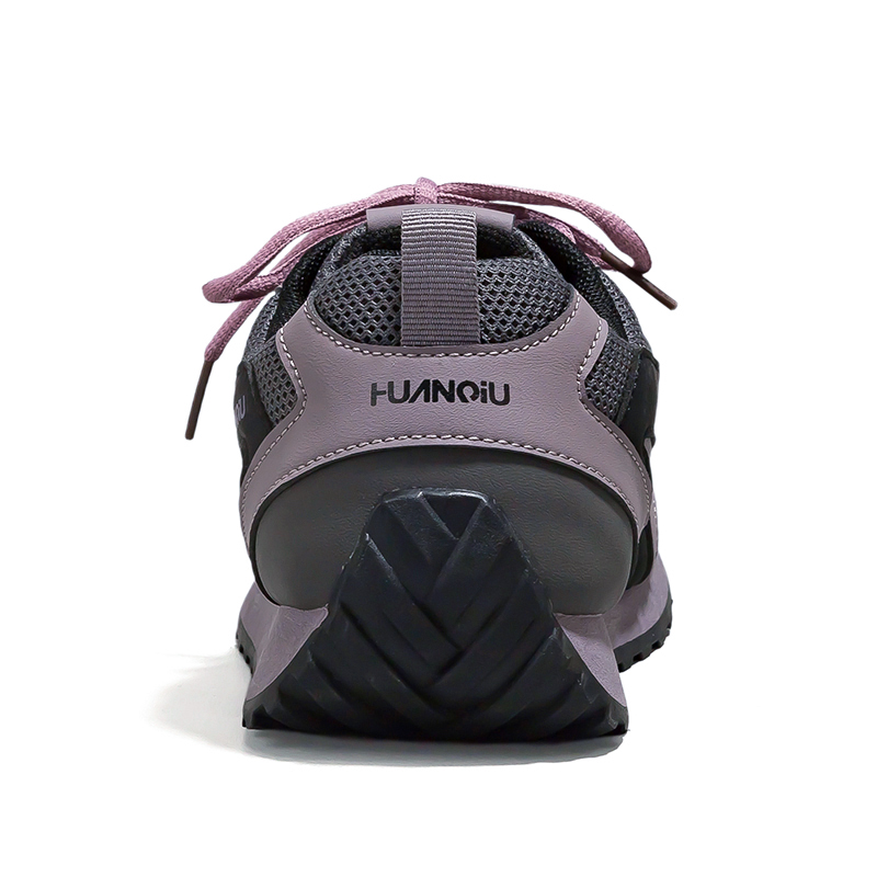 HUANQIU Slip Resistant Abrasion Resistant Support Low top Casual Running Shoes Women’s Gray Purple