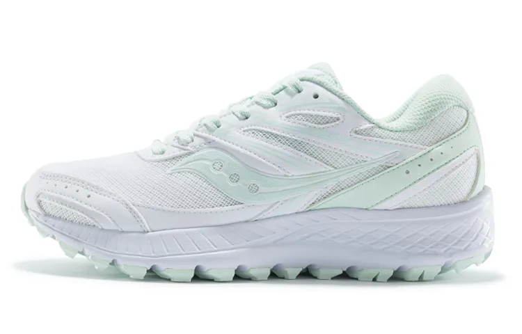 Saucony Cohesion TR13 Abrasion Resistant Breathable Low top Running Shoes Women's White Green