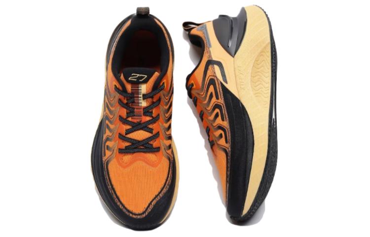 XTEP Comfortable Cushioning Slip Resistant Abrasion Resistant Low top Running Shoes Men’s Yellow Black