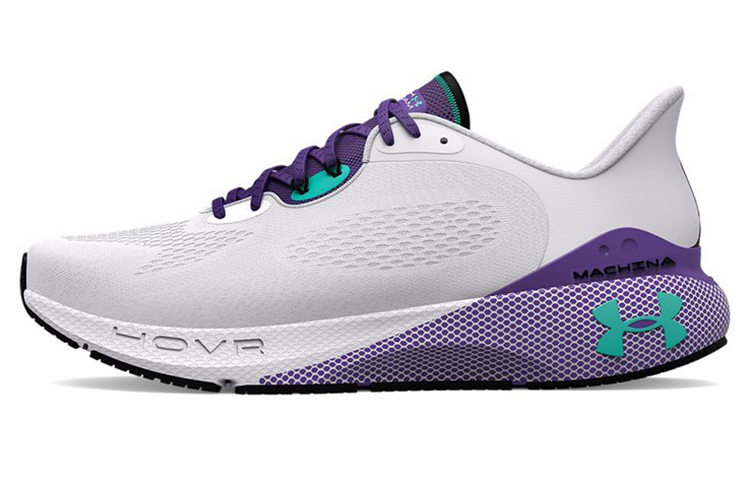 Мужские кроссовки Under Armour HOVR Machina 3 CN (бело-фиолетовые)
