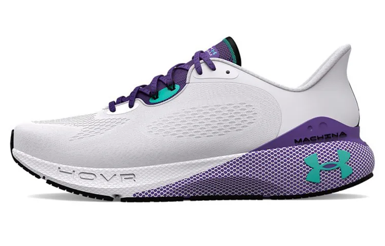 Under Armour HOVR Machina 3 Fabric Low top Running Shoes Men's White Purple