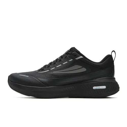 FILA Fila NUVOLE 3 + RUN N Rouyun 3 road running north version, simple, sporty, comfortable, versatile, shock-absorbing, wear-resistant, breathable, wrapped, lightweight and resilient, low-cut running shoes, women's black