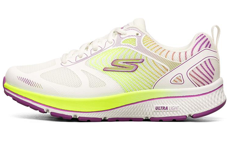 Skechers Go Run Consistent Textile, Synthetic Leather Low top Casual Running Shoes Women’s Yellow Purple