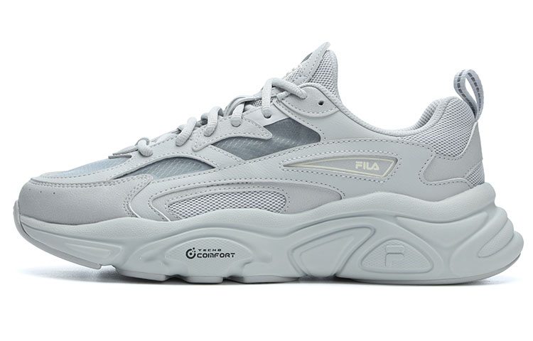 FILA Fila MARS 1S Mars shoes, fashionable double-layer shock absorption, wear-resistant and rebound, low-top, casual off-road urban commuting running shoes, men's style, mist gray