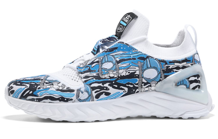 PEAK Breathable Low top Running Shoes Men’s Blue White