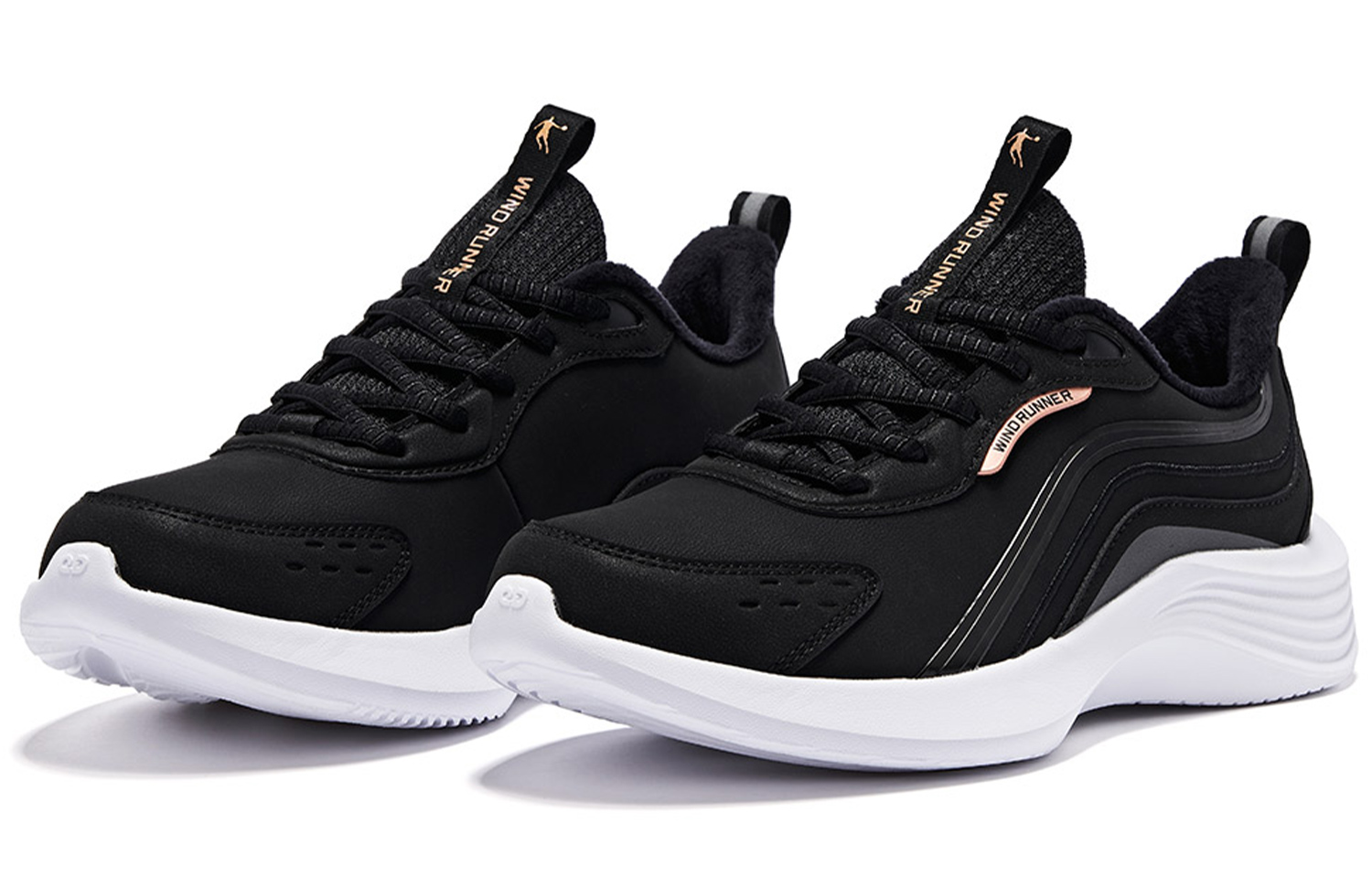 QIAODAN Cushioning Abrasion Resistant Cushioning, Wear Resistant Low top Running Shoes Women’s Black