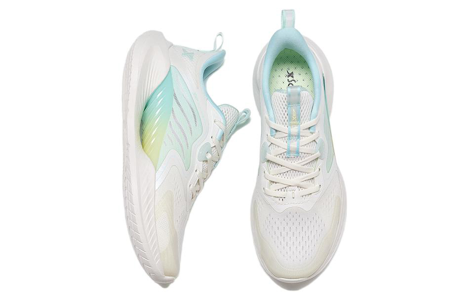 XTEP Chasing Wind 6.0 Cushioning Slip Resistant Abrasion Resistant Low top Running Shoes Women’s White Green