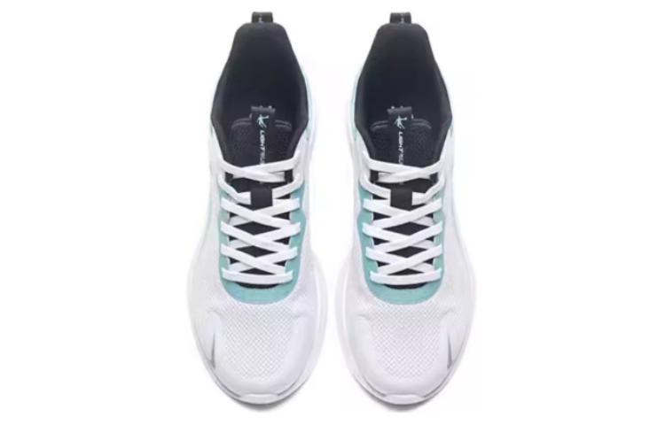 QIAODAN Comfortable Abrasion Resistant Low top Running Shoes Men’s White Cyan