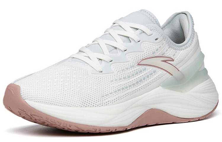 Anta Tron 2.0 Cushioning Slip Resistant Abrasion Resistant Low top Running Shoes Women’s White Pink Green