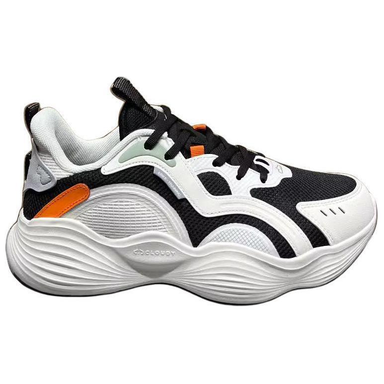 Erke Cushioning, Wear Resistant Low top Casual Running Shoes Men’s Black White