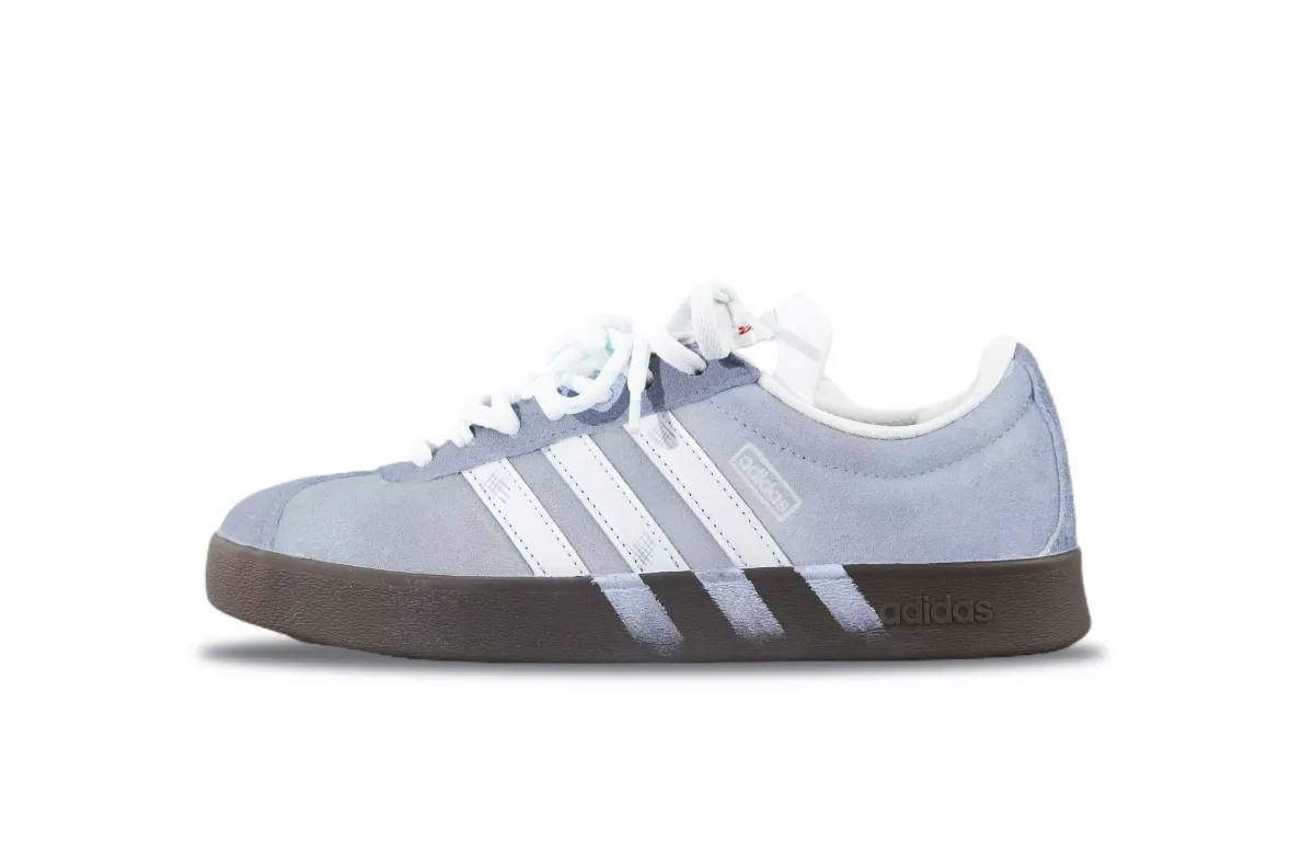 Adidas VL COURT 2.0 Abrasion Resistant Low top Skateboard Shoes Unisex Blue White