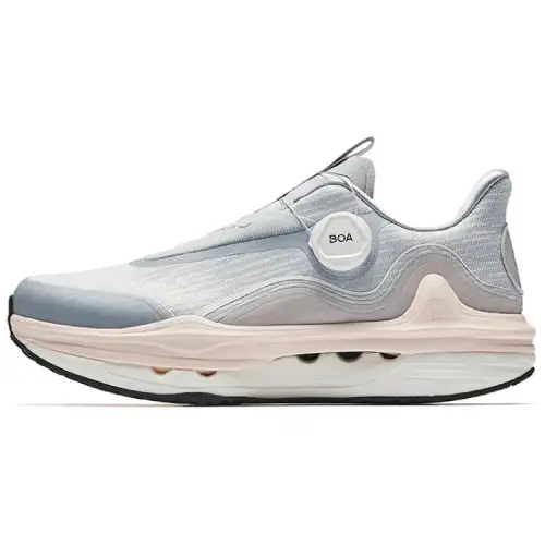Anta Slip Resistant Abrasion Resistant Slip Resistant Abrasion Resistant Low top Running Shoes Women's Pink White Gray