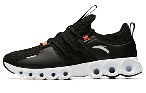 Anta Fashion Mesh, Textile, Synthetic Leather Cushioning Slip Resistant Breathable Lightweight Low top Running Shoes
