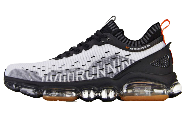 361° Full Length Air Cushion Cushioning Breathable Low top Running Shoes Men’s White Black