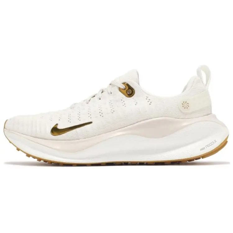 Nike ReactX Infinity Run 4 White Gum Metallic Gold Women's