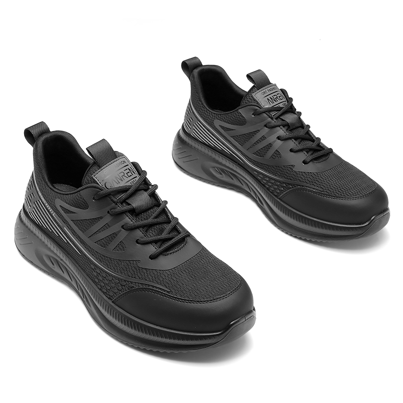 QIANGREN Running Shoes Men’s Low Top Black