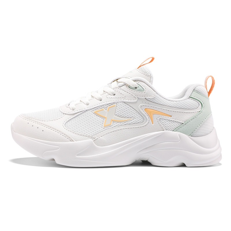 XTEP Hydrogen Wind Technology Breathable And Lightweight Low top Casual Running Shoes Women’s White Green