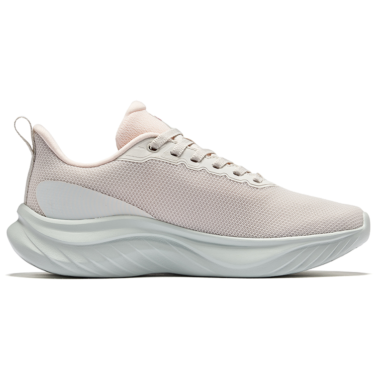 Erke Textile, Mesh Cushioning Rebound Cushioning Rebound Low top Casual Running Shoes Women’s Wild Gray Shell Pink