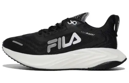 FILA Floato Versatile Low top Running Shoes Unisex Black White Korean Style