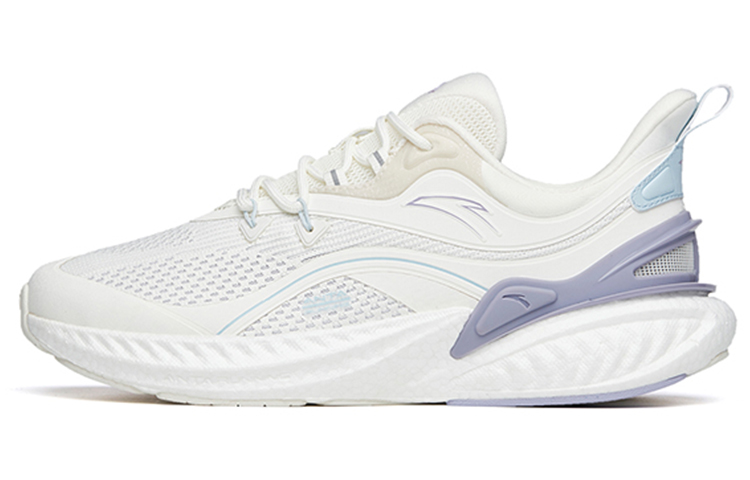 Anta Martian Foam Running Collection Breathable Low top Running Shoes Women's Ivory White Purple