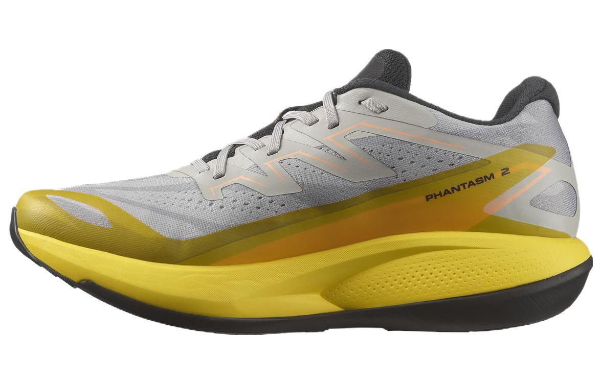 SALOMON Phantasm 2 Fabric Wear resistant And Lightweight Low top Running Shoes Men's Yellow Gray