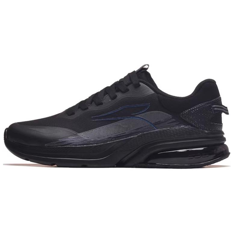 361° Style Cushioning Slip Resistant Rebound Low top Casual Sprint Running Shoes Men’s Black Gray