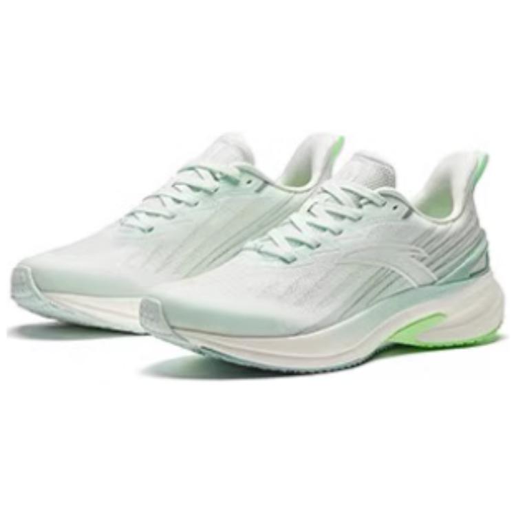 Anta Cushioning Slip Resistant Abrasion Resistant Low top Running Shoes Women’s White Cyan