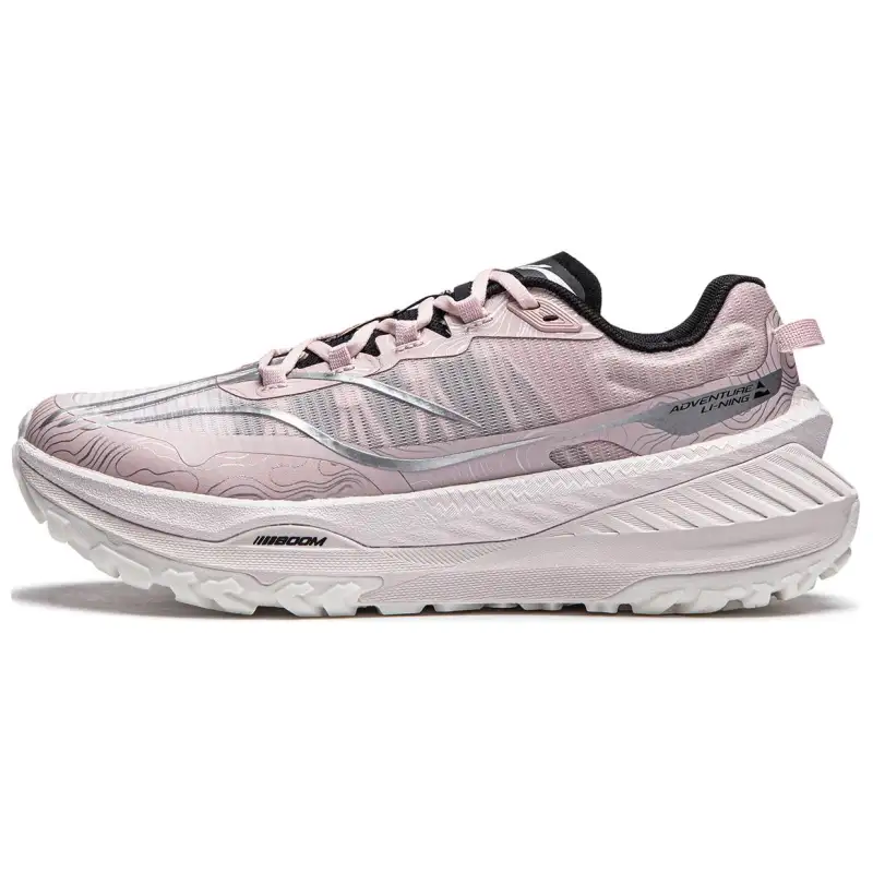Li Ning Cushioning Slip Resistant Abrasion Resistant Support Rebound Low top Running Shoes Women's Gray