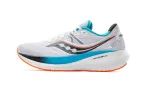 Saucony Triumph 20 Cushioning Slip Resistant Lightweight Low top Training Running Shoes Unisex White Blue Orange