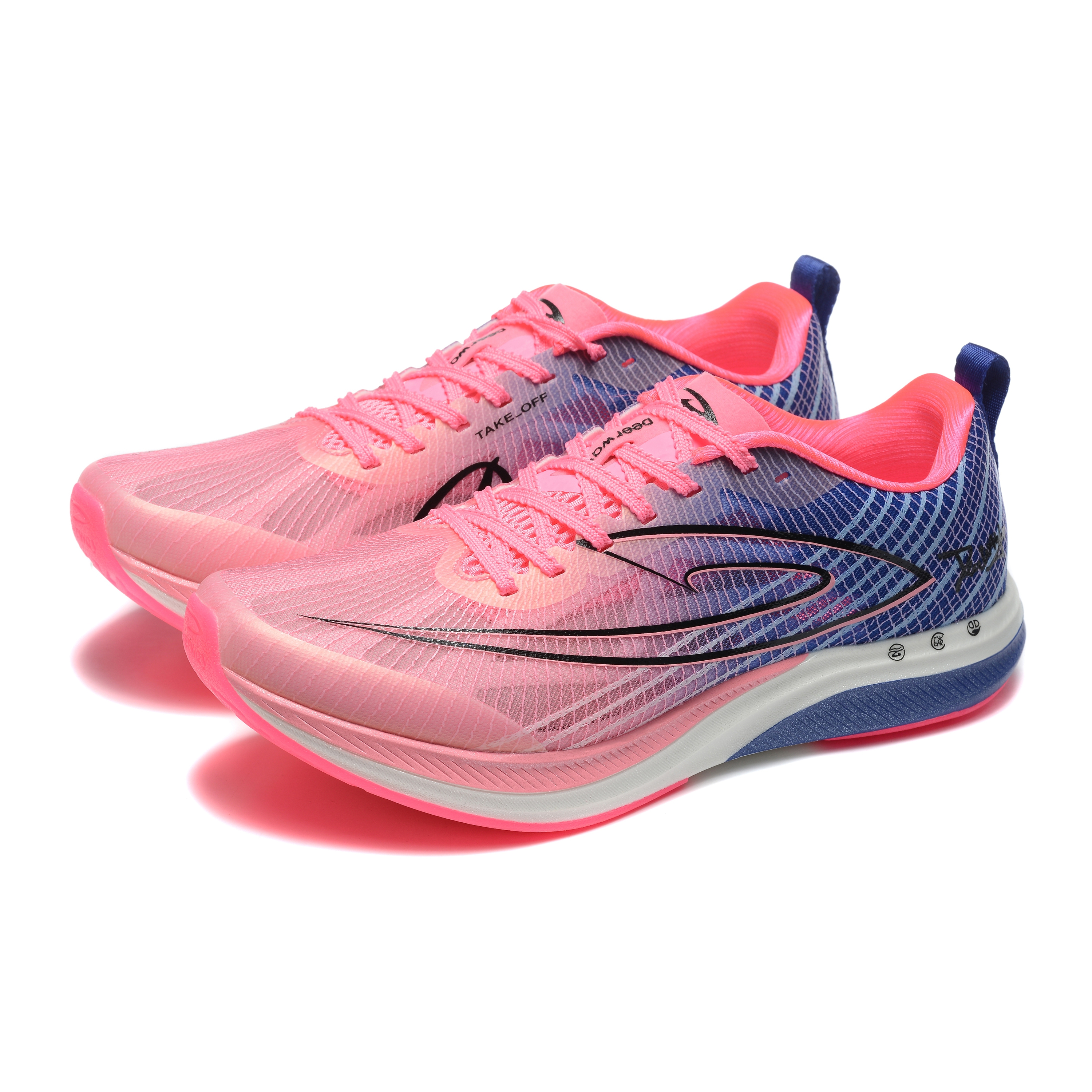 DEERWAY Running Shoes Unisex White Purple