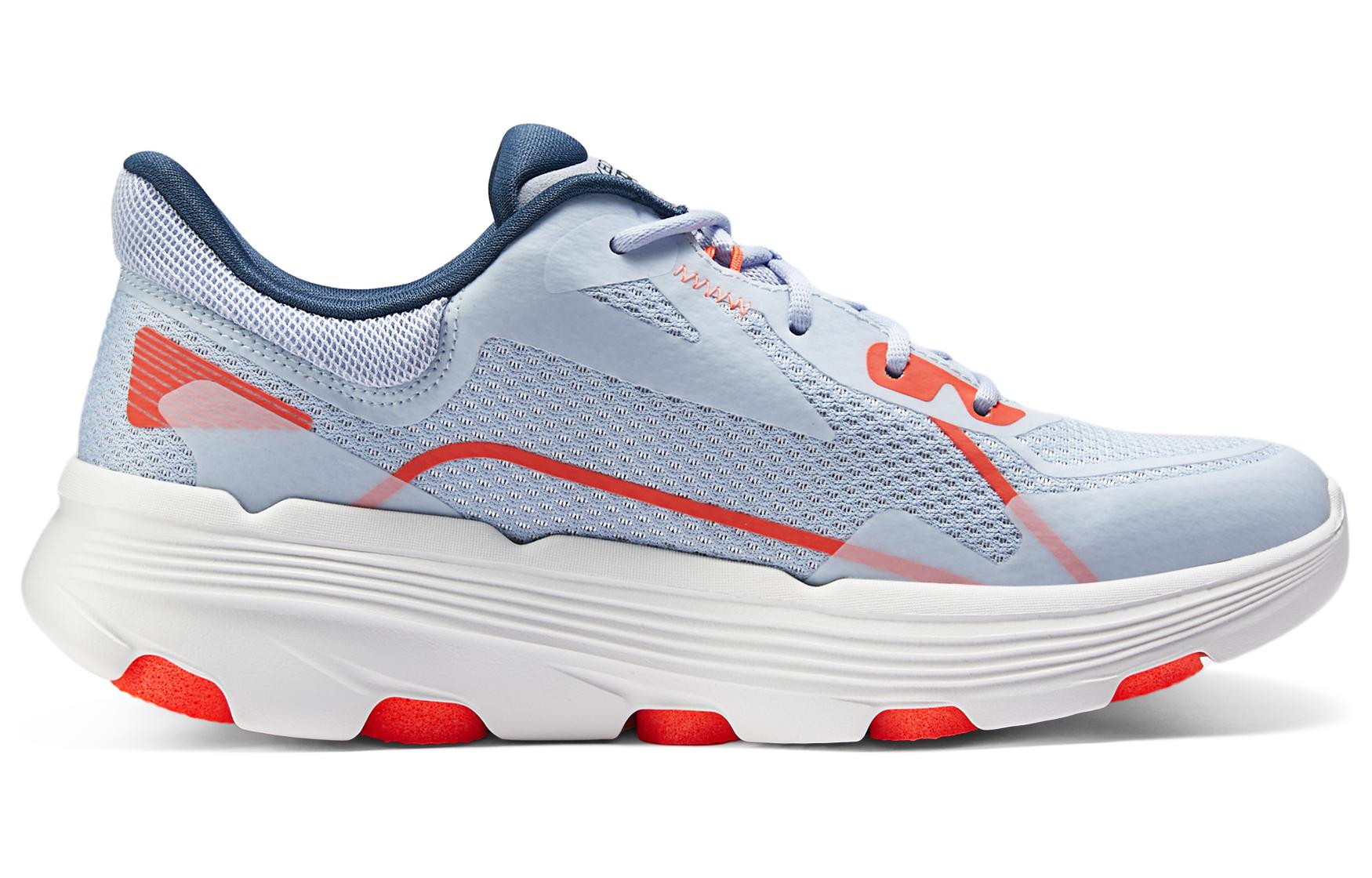 Skechers Synthetic Leather Cushioning, Wear Resistant Low top Casual Running Shoes Women’s Blue Orange