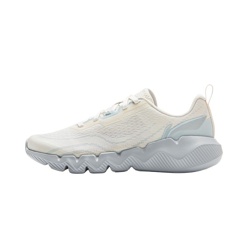 Li Ning Cushioning Rebound Abrasion Resistant Low top Casual Running Shoes Women’s Beige Blue
