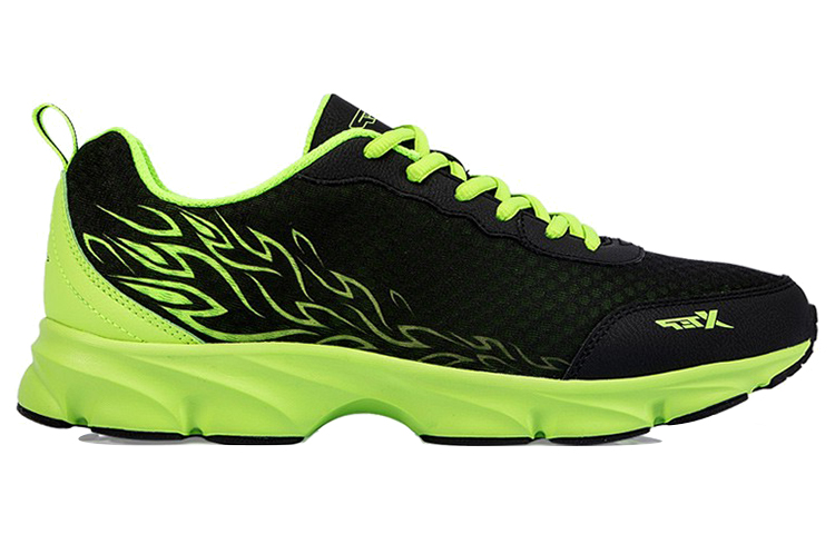XTEP Cushioning Slip Resistant Abrasion Resistant Lightweight Rebound Low top Running Shoes Men’s Black Green